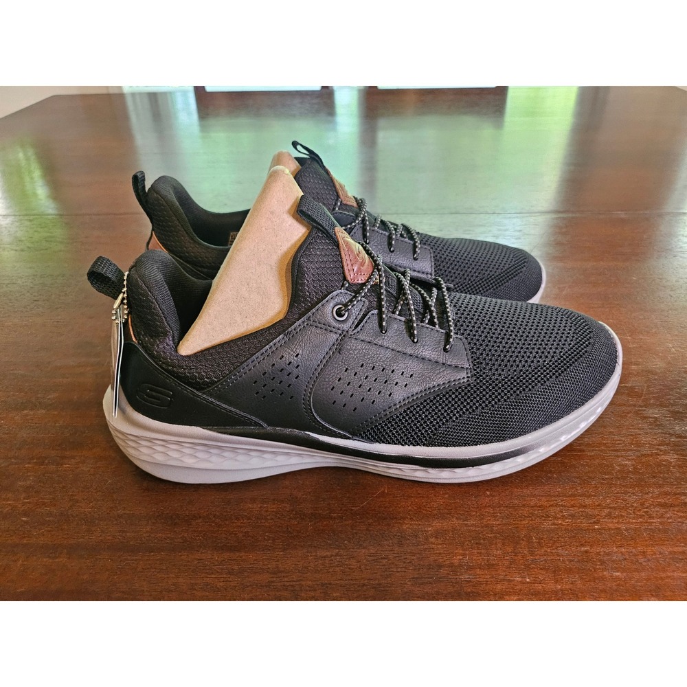 Skechers Streetwear Sneakers Men 10 Black Relaxed Fit Memory Foam 0603